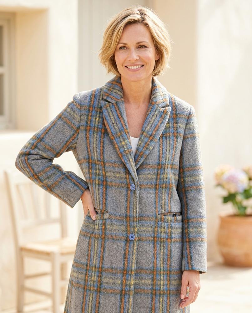 ExpressOutlet24 - Roron | Plaid Single-Breasted Coat Women