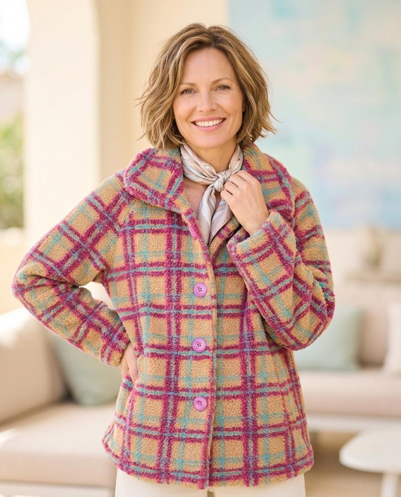 ExpressOutlet24 - Nemer | Plaid Fleece Jacket Women