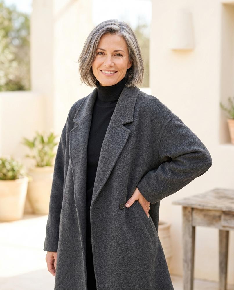 ExpressOutlet24 - Vimin | Felted Single-Breasted Coat Women