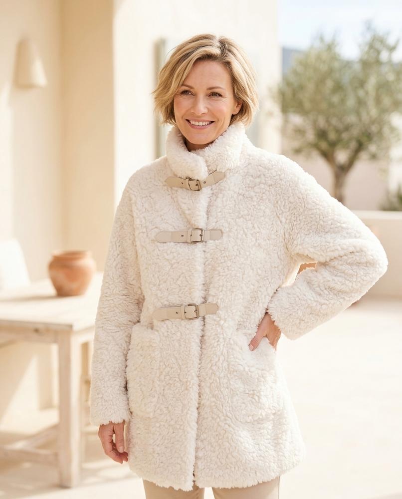ExpressOutlet24 - Damar | Plush Buckled Coat Women