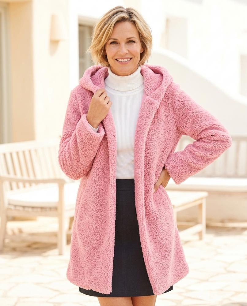ExpressOutlet24 - Zamar | Hooded Teddy-Fleece Coat Women