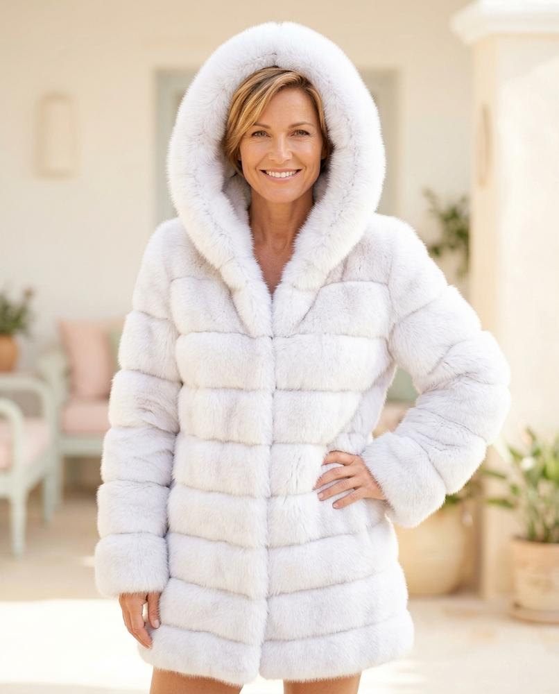 ExpressOutlet24 - Nenal | Hooded Faux Fur Coat Women