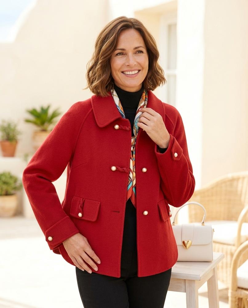 ExpressOutlet24 - Veren | Woolen Toggle-Fastening Jacket Women