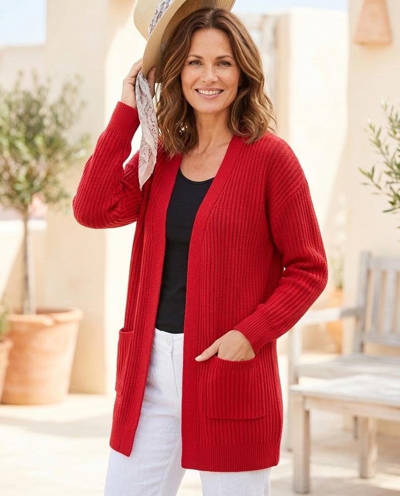 ExpressOutlet24 - Vemar | Ribbed Open-Front Knit Cardigan Women
