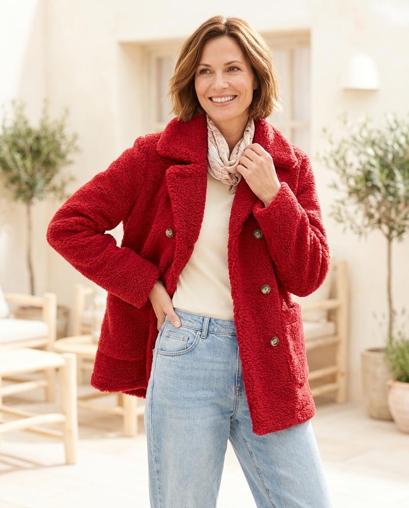 ExpressOutlet24 - Misel | Textured Button-Front Jacket Women