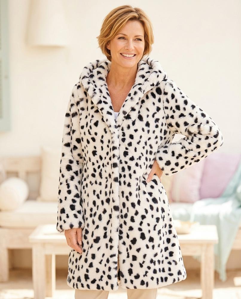 ExpressOutlet24 - Davar | Hooded Spotted Coat Women