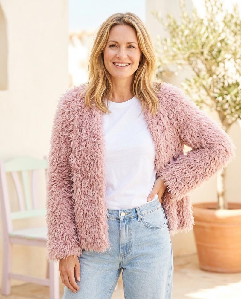 ExpressOutlet24 - Zetir | Shaggy Open-Front Jacket Women