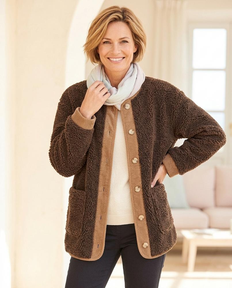 ExpressOutlet24 - Aldan | Fleece Button-Front Jacket Women