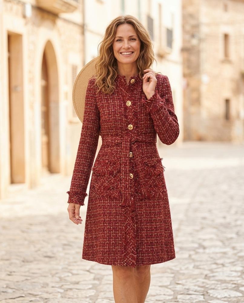 ExpressOutlet24 - Kamar | Fringed Belted Coat Women