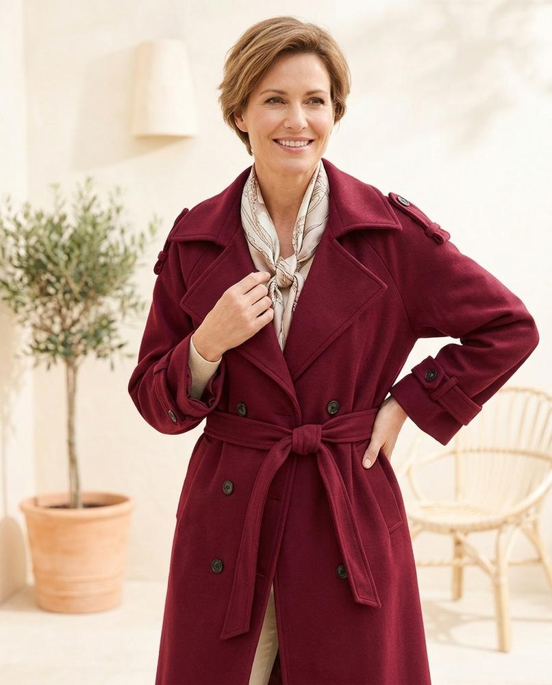 ExpressOutlet24 - Rizan | Double-Breasted Belted Coat Women