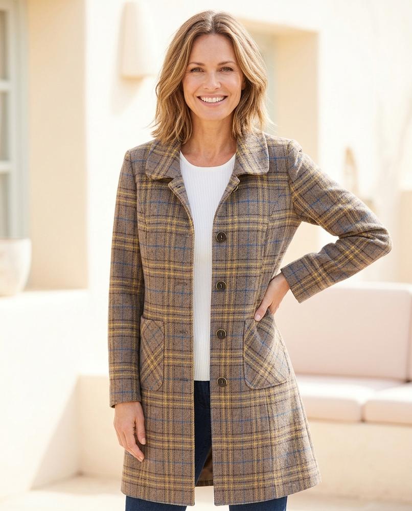 ExpressOutlet24 - Risil | Plaid Button-Up Coat Women