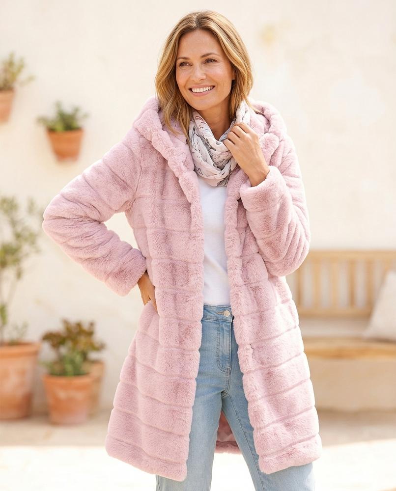 ExpressOutlet24 - Valev | Hooded Plush Coat Women