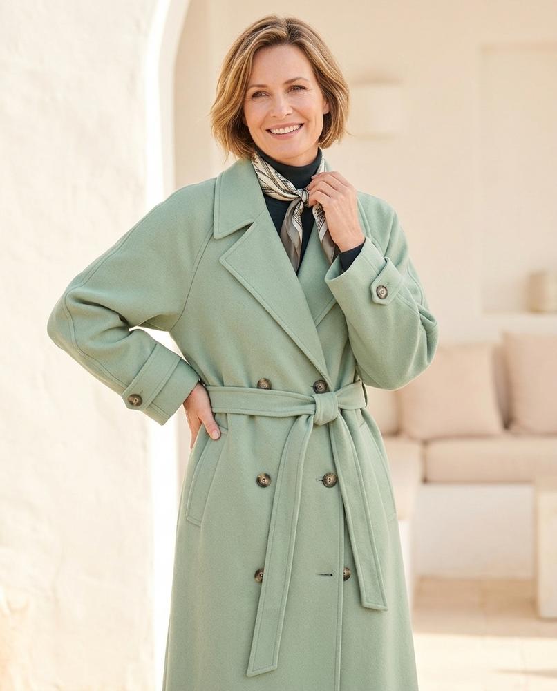 ExpressOutlet24 - Dalom | Double-Breasted Belted Coat Women