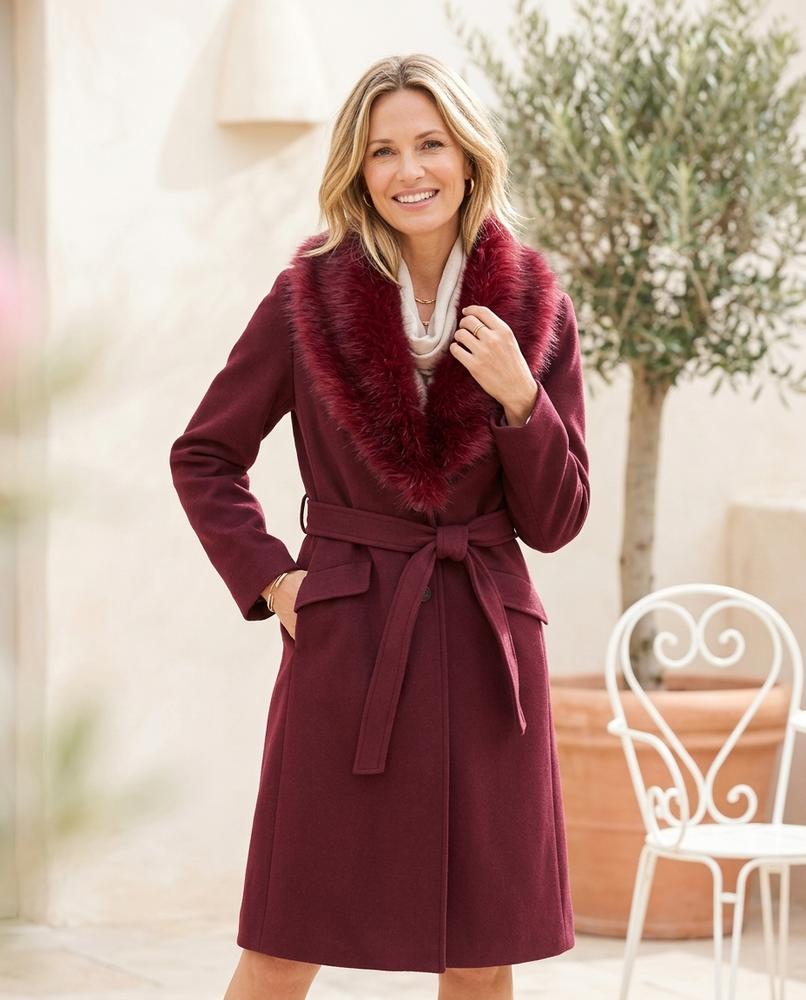 ExpressOutlet24 - Camar | Fur-Trimmed Belted Coat Women