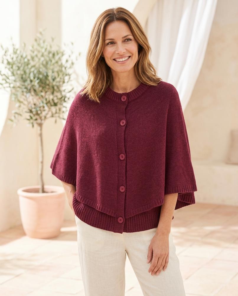 ExpressOutlet24 - Coron | Layered-Sleeve Button-Front Knit Cardigan Women