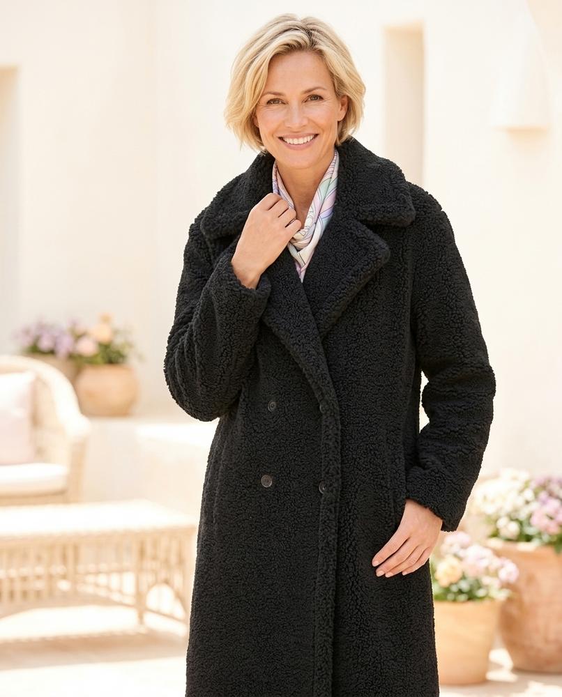 ExpressOutlet24 - Kemar | Teddy Double-Breasted Coat Women