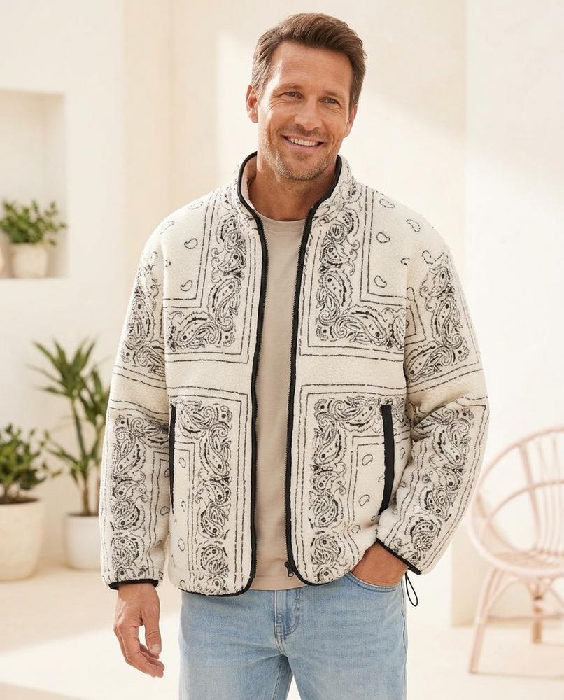 ExpressOutlet24 - Cadan | Patterned Fleece Jacket Men