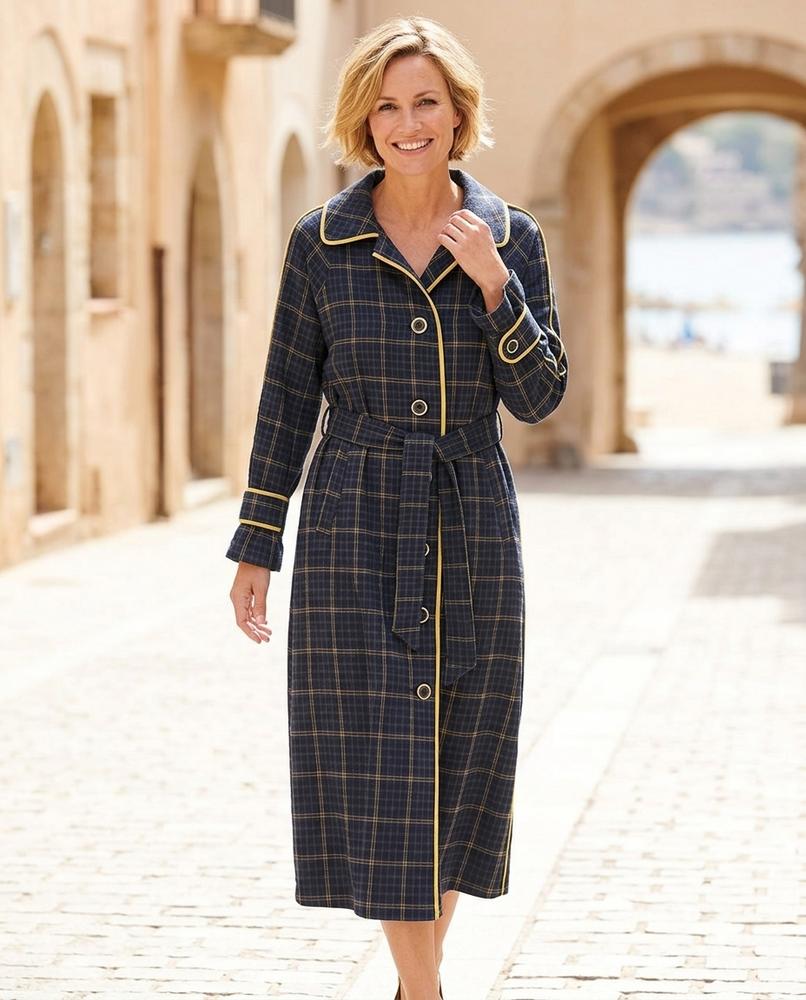 ExpressOutlet24 - Yoran | Plaid Piped Coat Women
