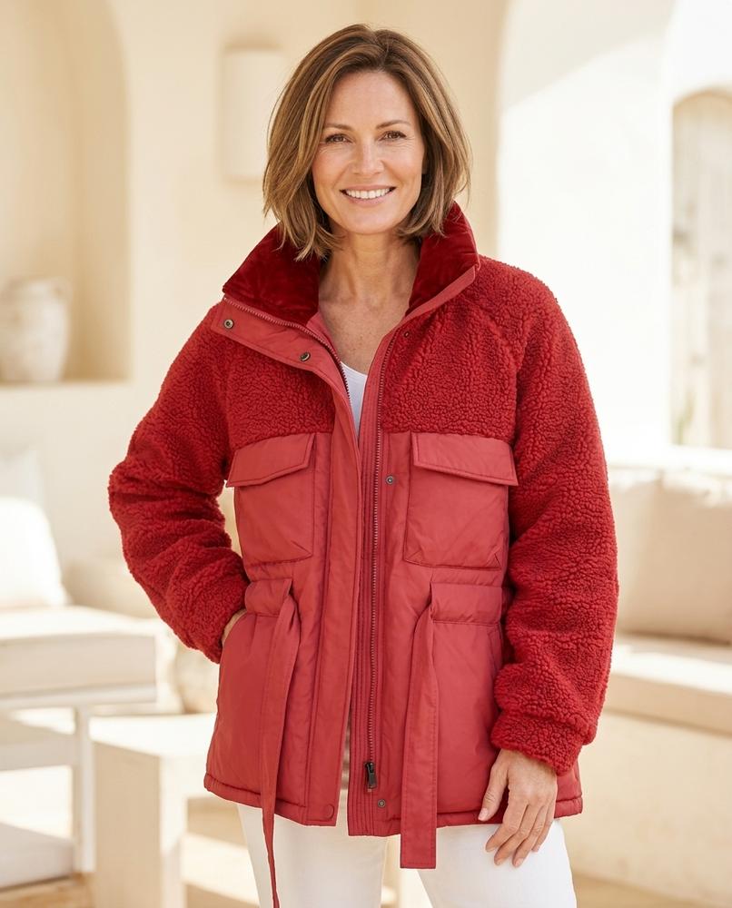 ExpressOutlet24 - Zesin | Sherpa Mixed-Material Jacket Women