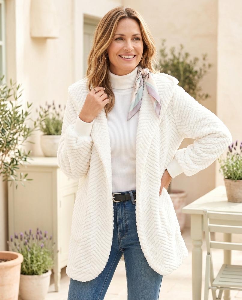 ExpressOutlet24 - Maven | Plush Hooded Cardigan Women