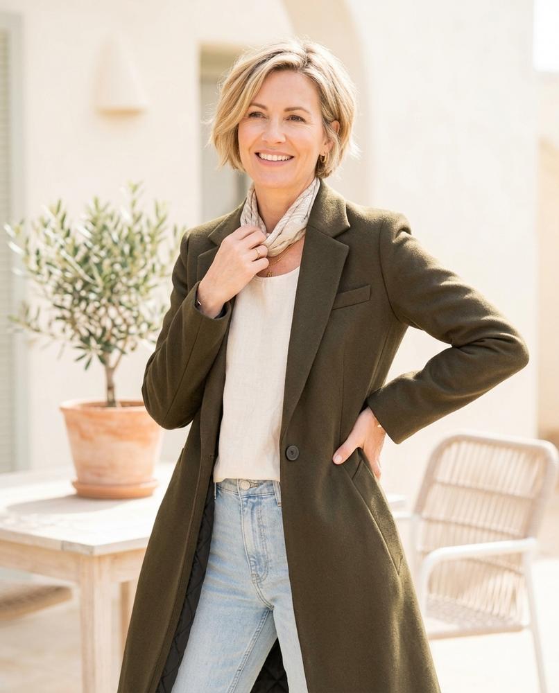 ExpressOutlet24 - Elzan | Single-Breasted Tailored Coat Women