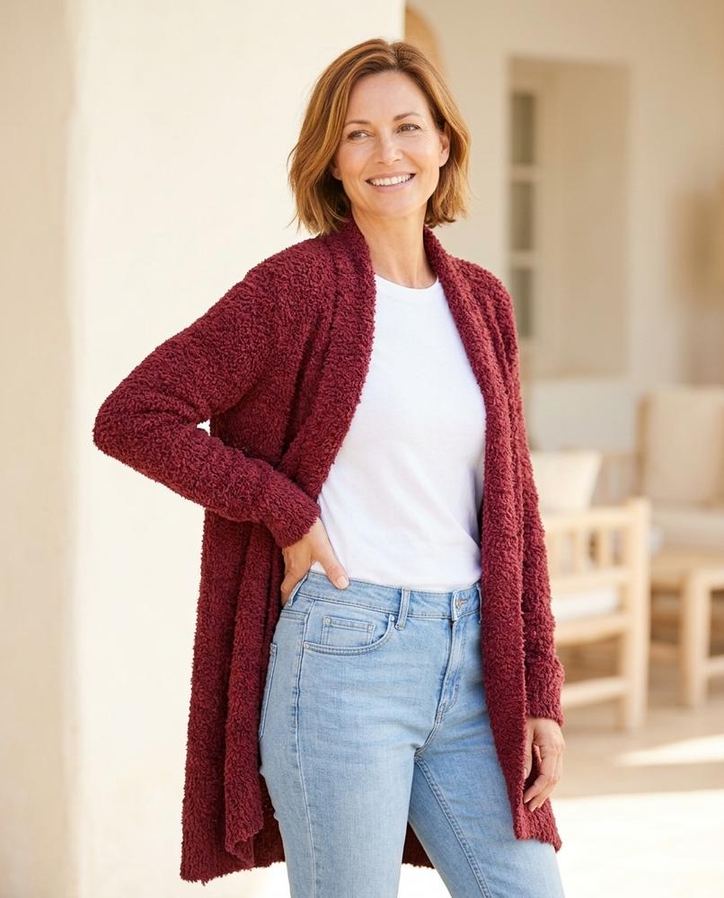 ExpressOutlet24 - River | Textured Open-Front Cardigan Women