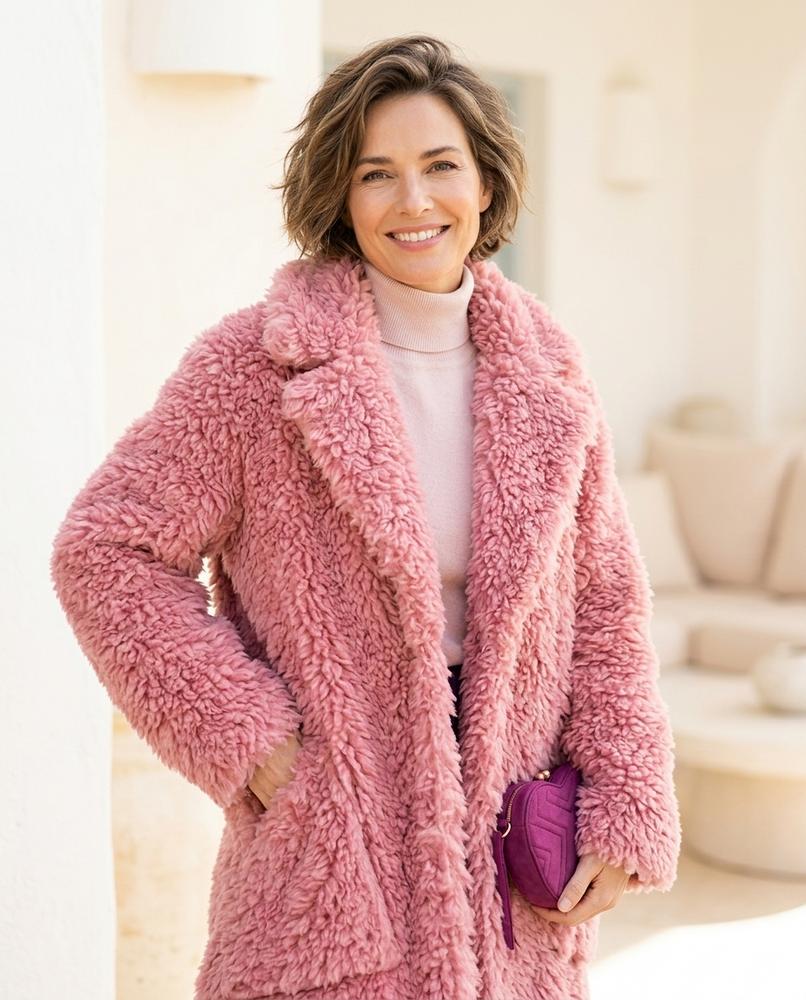 ExpressOutlet24 - Rolin | Faux-Fur Lapel-Collar Coat Women