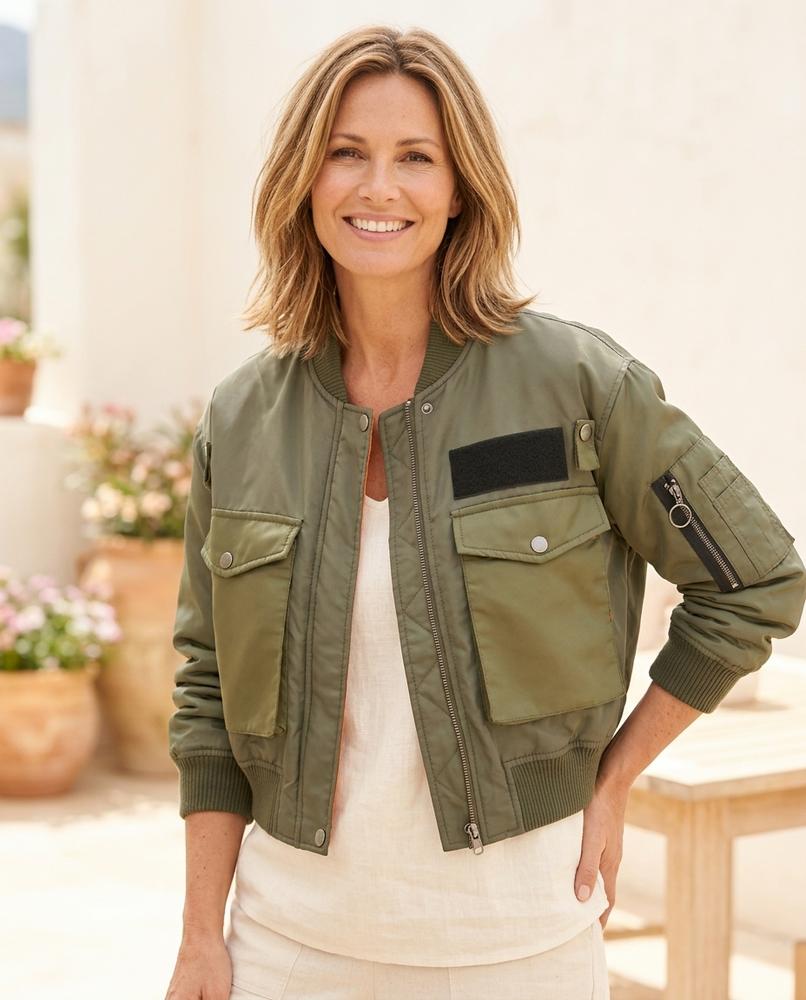 ExpressOutlet24 - Mupem | Lined Cropped Jacket Women