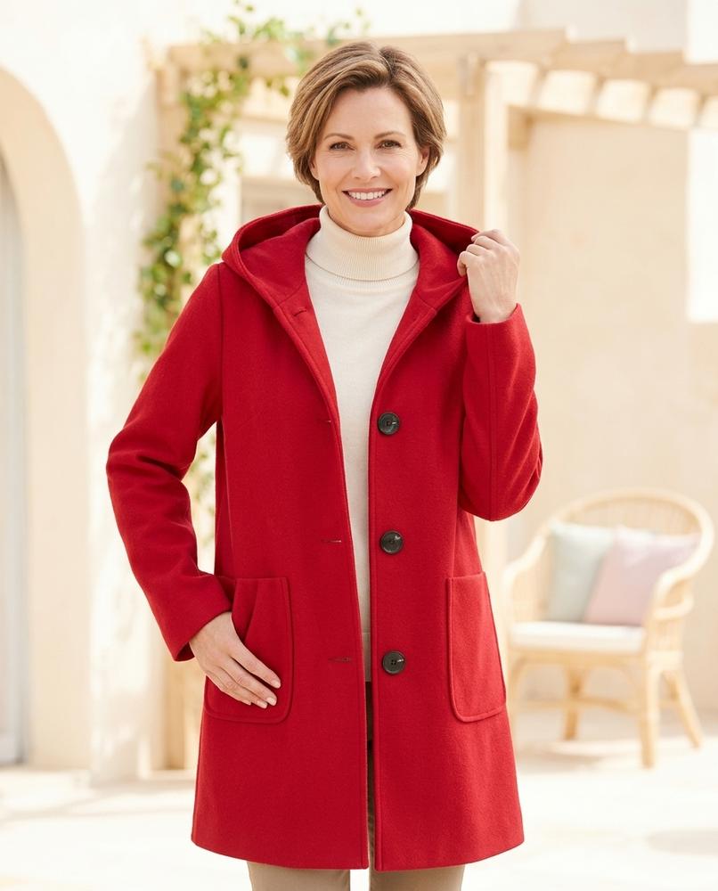 ExpressOutlet24 - Mopid | Hooded Button-Front Coat Women