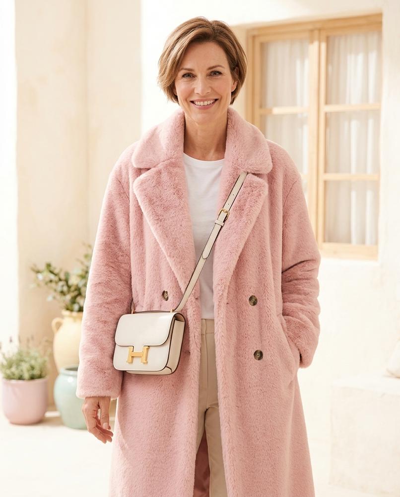 ExpressOutlet24 - Cehim | Double-Breasted Plush Coat Women