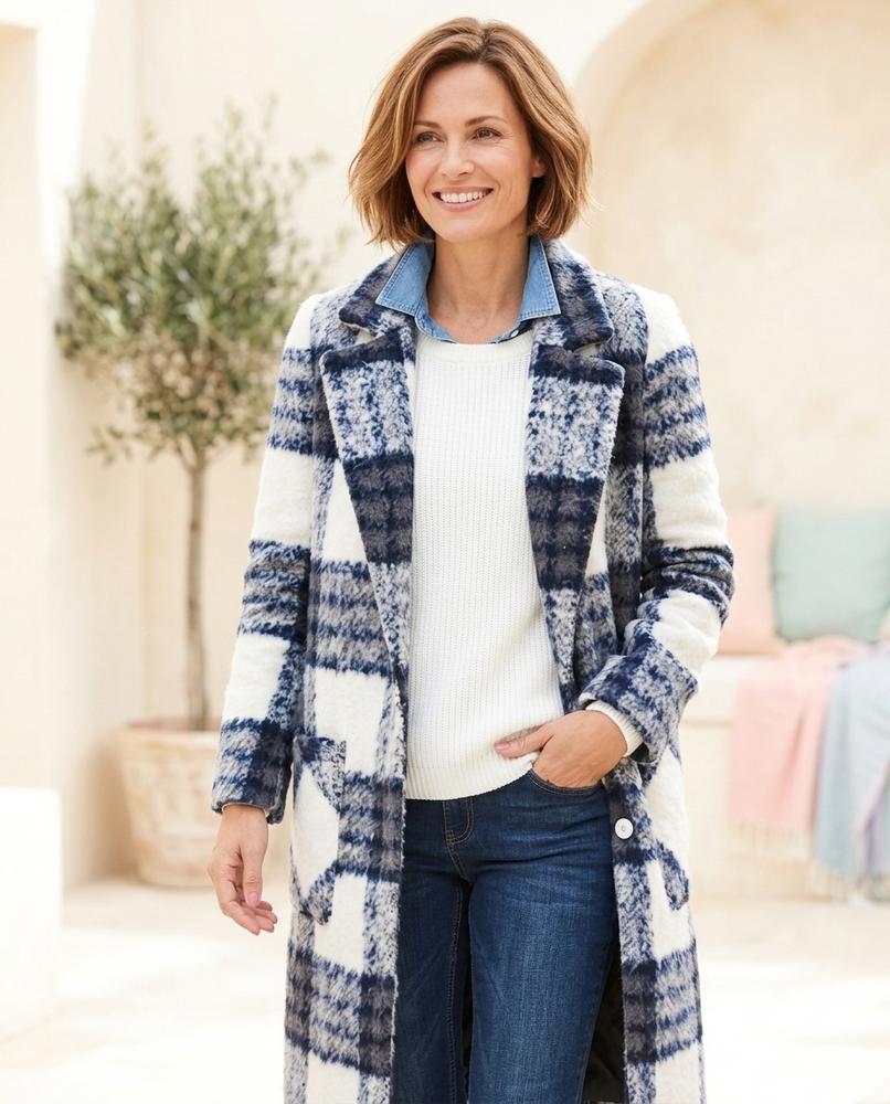 ExpressOutlet24 - Nudam | Plaid Longline Coat Women