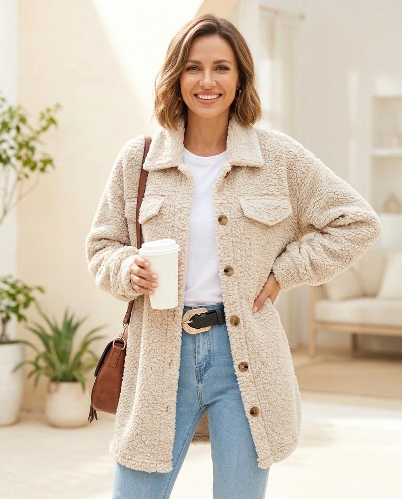 ExpressOutlet24 - Vazem | Textured Collared Jacket Women