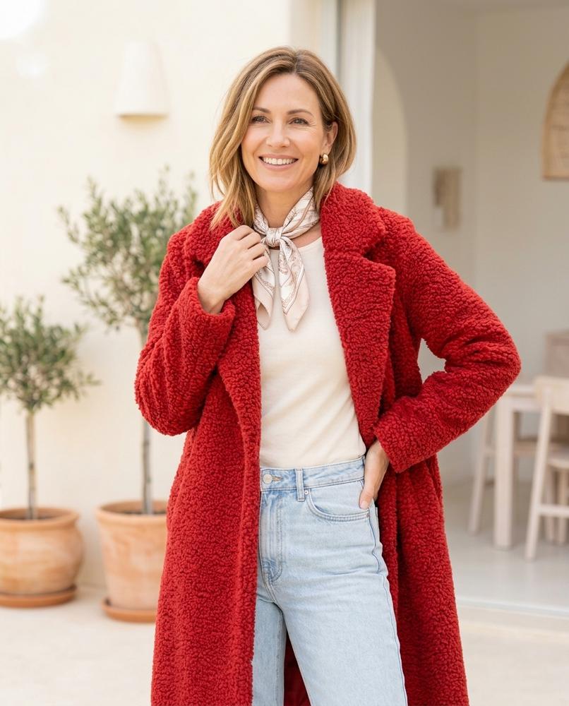 ExpressOutlet24 - Vinar | Textured Lapel-Collar Coat Women