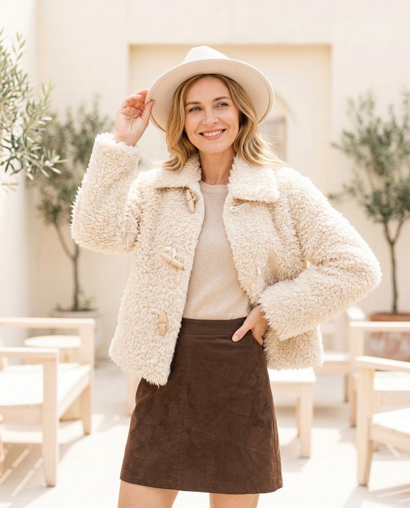 ExpressOutlet24 - Tolen | Sherpa Toggle-Closure Jacket Women