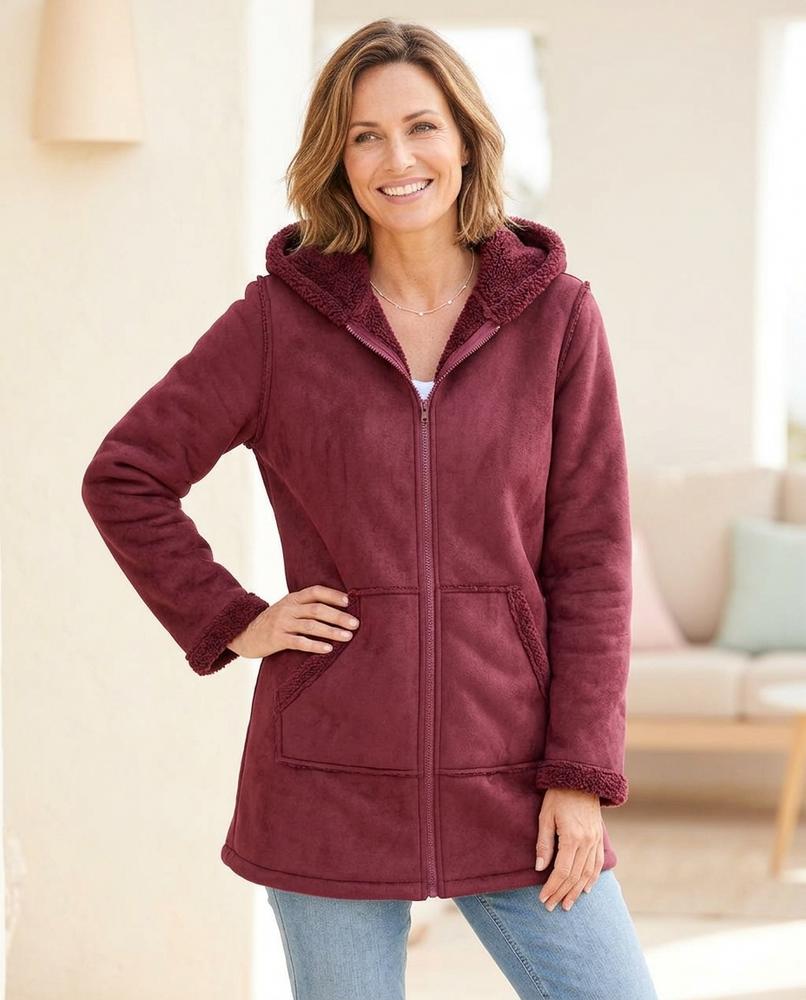ExpressOutlet24 - Yomot | Sherpa-Lined Hooded Coat Women