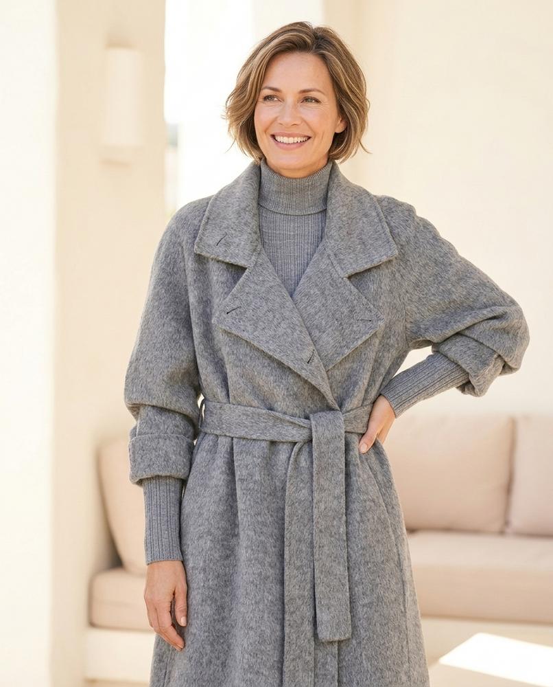 ExpressOutlet24 - Kokov | High-Collar Belted Coat Women