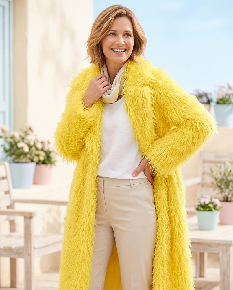 ExpressOutlet24 - Dabol | Shaggy Closureless Coat Women