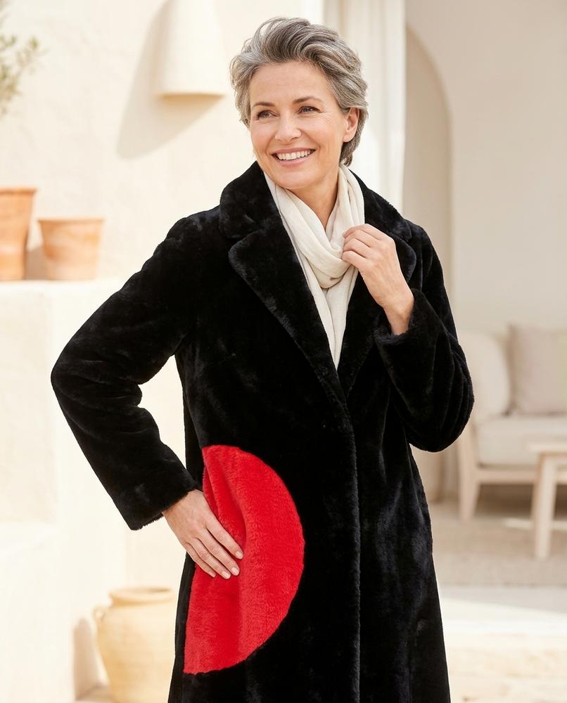 ExpressOutlet24 - Kedin | Faux Fur Two-Tone Coat Women