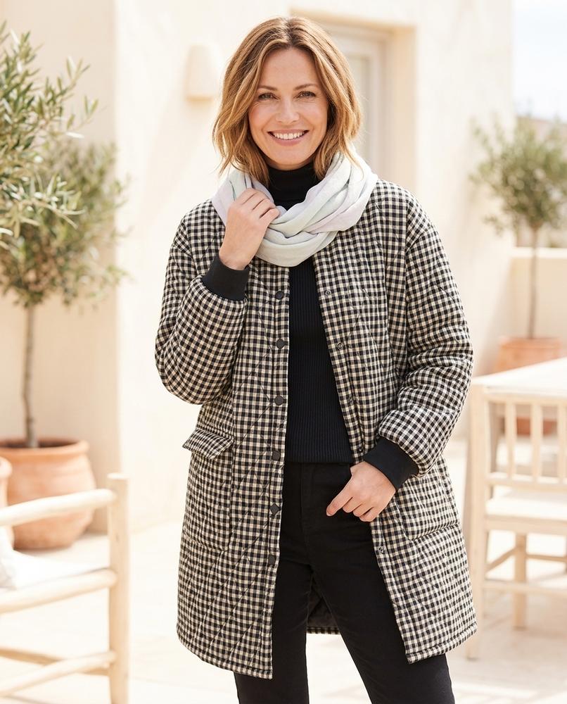 ExpressOutlet24 - Rehek | Quilted Checked Coat Women