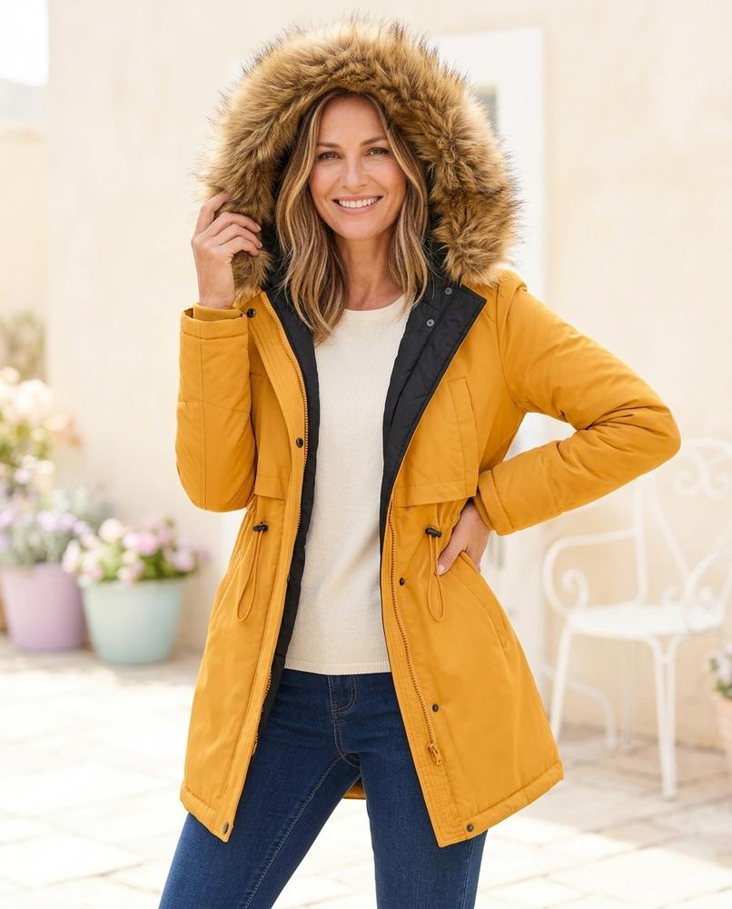 ExpressOutlet24 - Nihas | Fur-Trimmed Padded Coat Women
