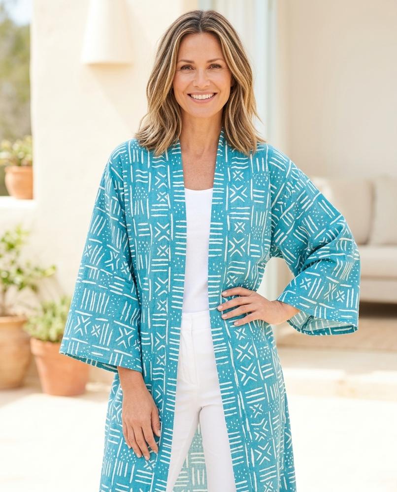 ExpressOutlet24 - Naniv | Open-Front Printed Cardigan Women