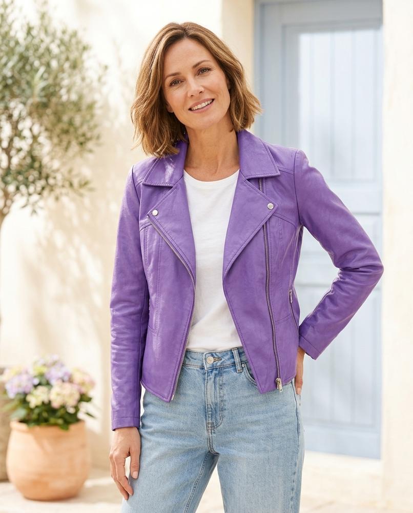 ExpressOutlet24 - Suzak | Asymmetrical Tailored Leather Jacket Women