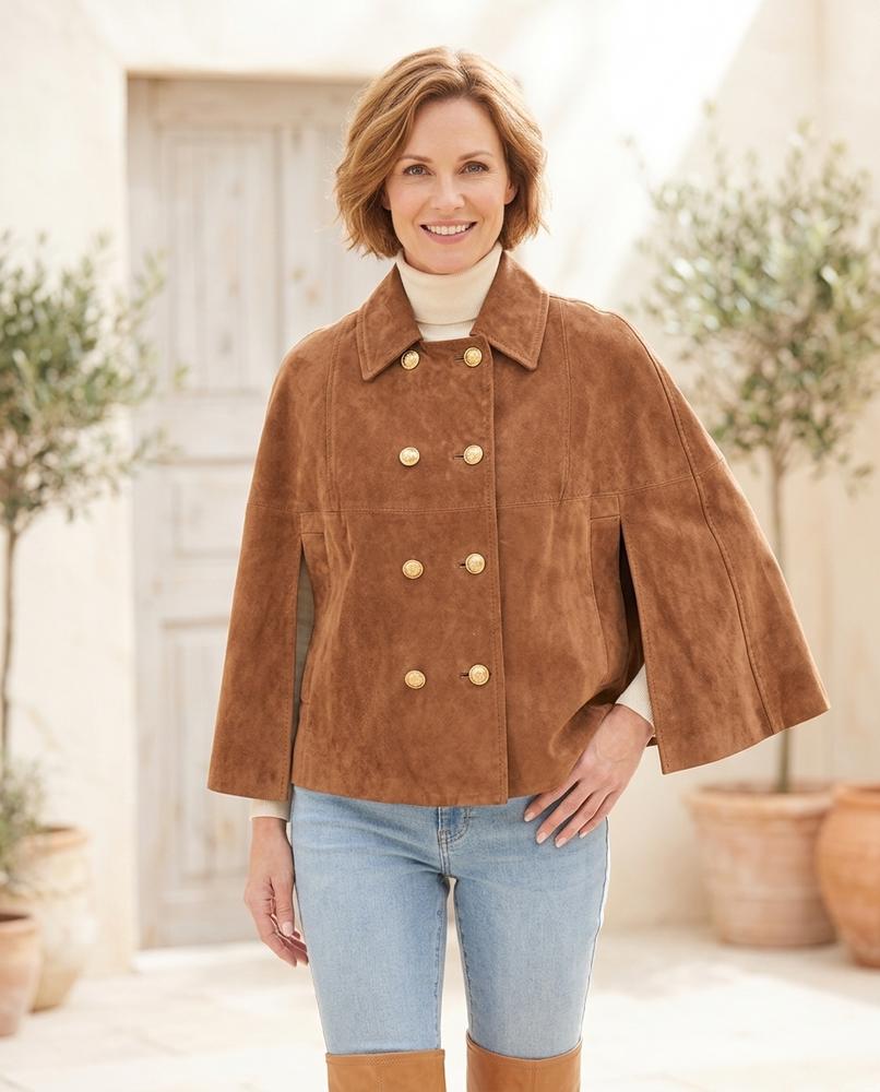 ExpressOutlet24 - Rugok | Double-Breasted Sueded Jacket Women