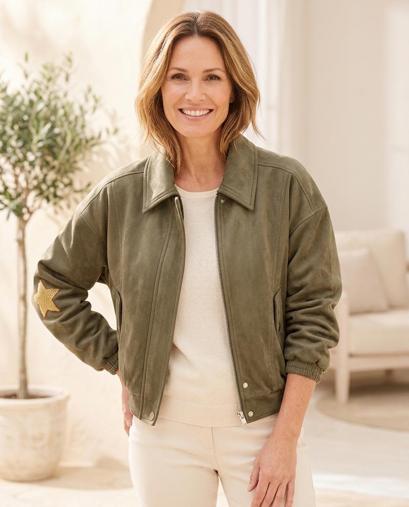 ExpressOutlet24 - Vuwok | Suede-Look Zip-Up Jacket Women