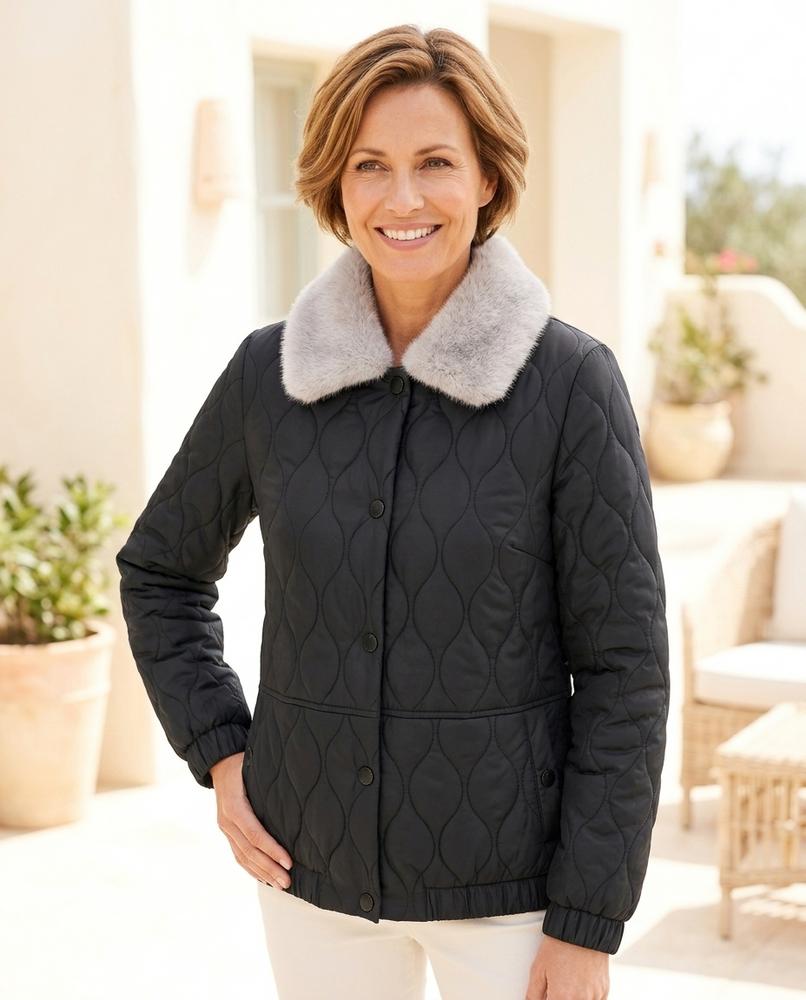 ExpressOutlet24 - Ciral | Quilted Fur-Collar Jacket Women
