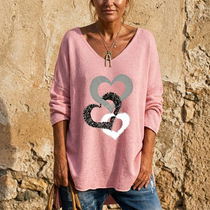 ExpressOutlet24 - Talen | V-Neck Loose-Fit Sweater Women