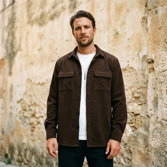 ExpressOutlet24 - Leven | Corduroy Two-Pocket Shirt Men