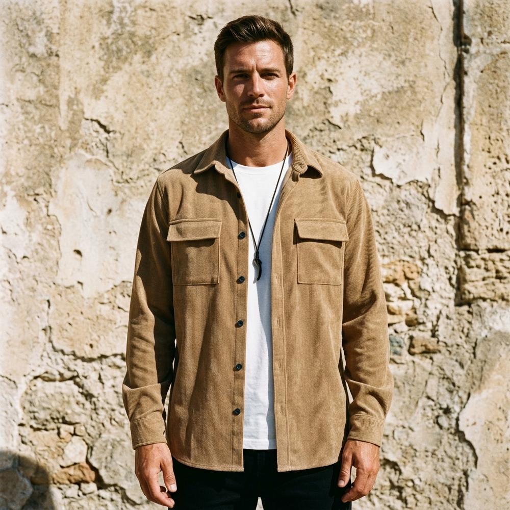 ExpressOutlet24 - Leven | Corduroy Two-Pocket Shirt Men