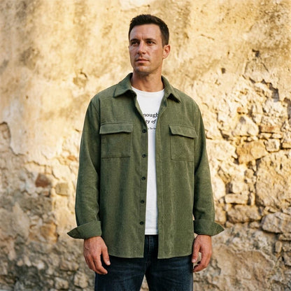 ExpressOutlet24 - Leven | Corduroy Two-Pocket Shirt Men