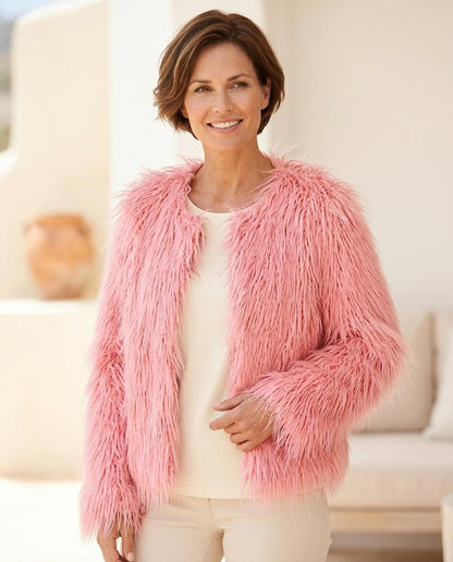 ExpressOutlet24 - Nozan | Faux-Fur Collarless Jacket Women